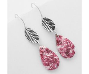 Natural Pink Tulip Quartz Earrings SDE61952 E-1203, 14x23 mm