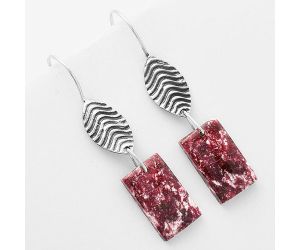 Natural Pink Thulite - Norway Earrings SDE61955 E-1203, 10x18 mm