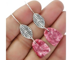 Natural Pink Thulite - Norway Earrings SDE61959 E-1203, 13x17 mm