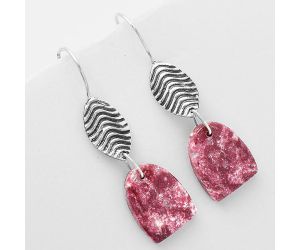 Natural Pink Thulite - Norway Earrings SDE61959 E-1203, 13x17 mm