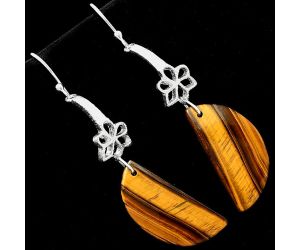 Natural Tiger Eye - Africa Earrings SDE62030 E-1205, 12x26 mm