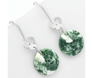 Natural Dioptase Earrings SDE62052 E-1094, 18x18 mm