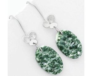 Natural Dioptase Earrings SDE62056 E-1094, 14x22 mm