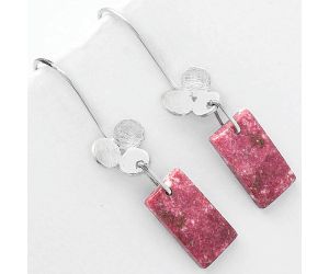 Natural Pink Thulite - Norway Earrings SDE62058 E-1094, 8x16 mm