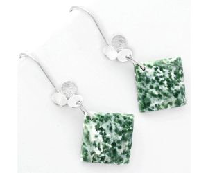 Natural Dioptase Earrings SDE62069 E-1094, 16x16 mm