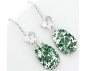 Natural Dioptase Earrings SDE62071 E-1094, 14x20 mm