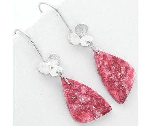 Natural Pink Thulite - Norway Earrings SDE62084 E-1094, 14x24 mm