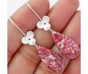 Natural Pink Thulite - Norway Earrings SDE62085 E-1094, 11x24 mm