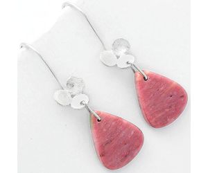 Natural Pink Tulip Quartz Earrings SDE62090 E-1094, 14x18 mm