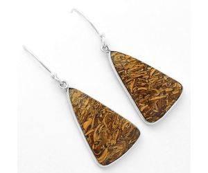 Natural Coquina Fossil Jasper - India Earrings SDE62465 E-1001, 15x24 mm