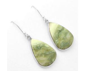 Natural Serpentine Earrings SDE62479 E-1001, 14x22 mm