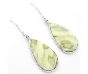 Natural Serpentine Earrings SDE62480 E-1001, 14x24 mm