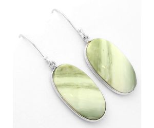 Natural Serpentine Earrings SDE62481 E-1001, 14x25 mm