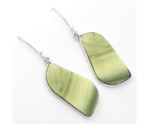 Natural Serpentine Earrings SDE62484 E-1001, 13x27 mm