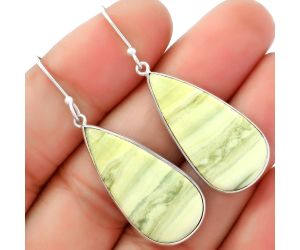 Natural Serpentine Earrings SDE62492 E-1001, 14x29 mm