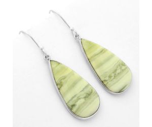 Natural Serpentine Earrings SDE62492 E-1001, 14x29 mm