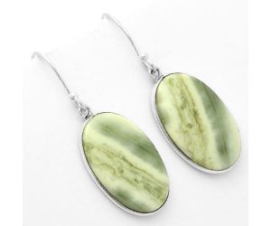 Natural Serpentine Earrings SDE62496 E-1001, 14x22 mm