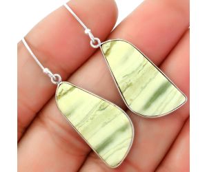 Natural Serpentine Earrings SDE62498 E-1001, 13x27 mm