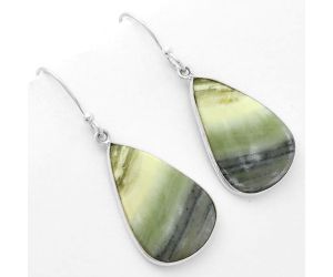 Natural Serpentine Earrings SDE62502 E-1001, 15x23 mm