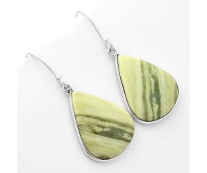 Natural Serpentine Earrings SDE62506 E-1001, 18x24 mm