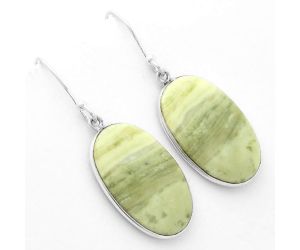 Natural Serpentine Earrings SDE62512 E-1001, 14x23 mm