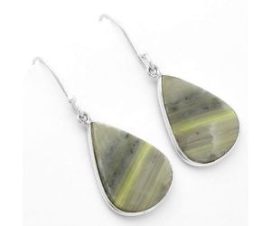 Natural Serpentine Earrings SDE62514 E-1001, 16x21 mm