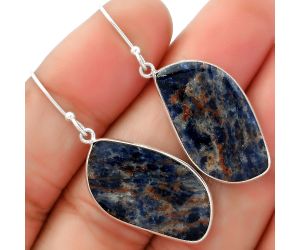 Natural Sodalite Earrings SDE62538 E-1001, 14x26 mm