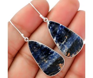 Natural Sodalite Earrings SDE62542 E-1001, 16x28 mm