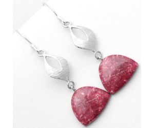 Natural Pink Thulite - Norway Earrings SDE62707 E-1094, 13x16 mm