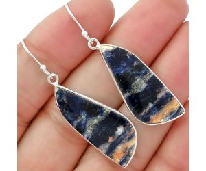 Natural Sodalite Earrings SDE62921 E-1001, 12x30 mm