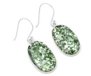 Natural Dioptase Earrings SDE62936 E-1001, 15x24 mm