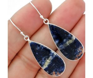 Natural Sodalite Earrings SDE62951 E-1001, 13x28 mm