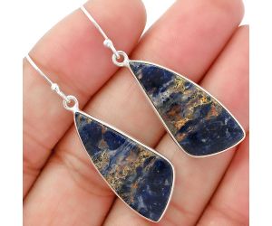 Natural Sodalite Earrings SDE63016 E-1001, 13x29 mm