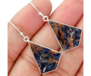 Natural Sodalite Earrings SDE63025 E-1001, 13x23 mm