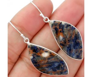 Natural Sodalite Earrings SDE63030 E-1001, 14x30 mm