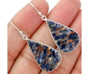 Natural Sodalite Earrings SDE63052 E-1001, 15x26 mm