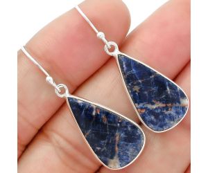 Natural Sodalite Earrings SDE63112 E-1001, 13x23 mm