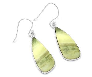 Natural Serpentine Earrings SDE63191 E-1001, 11x26 mm