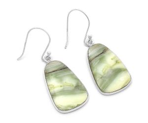 Natural Serpentine Earrings SDE63198 E-1001, 15x24 mm