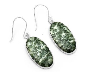 Natural Dioptase Earrings SDE63216 E-1001, 14x26 mm