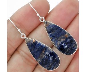 Natural Sodalite Earrings SDE63268 E-1001, 12x28 mm