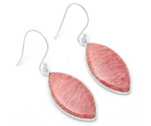 Natural Pink Tulip Quartz Earrings SDE63584 E-1001, 14x26 mm