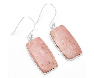Natural Pink Tulip Quartz Earrings SDE63589 E-1001, 13x25 mm