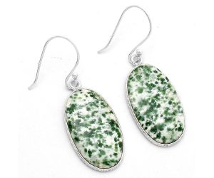 Natural Dioptase Earrings SDE63719 E-1001, 14x24 mm