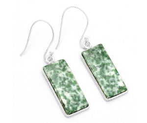 Natural Dioptase Earrings SDE63755 E-1001, 9x22 mm