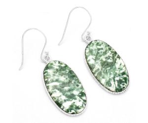 Natural Dioptase Earrings SDE63759 E-1001, 14x25 mm