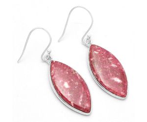 Natural Pink Thulite - Norway Earrings SDE63796 E-1001, 13x27 mm