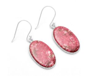 Natural Pink Thulite - Norway Earrings SDE63803 E-1001, 14x22 mm