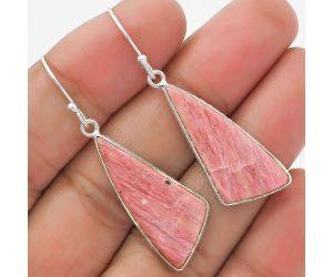 Natural Pink Tulip Quartz Earrings SDE63886 E-1001, 13x29 mm
