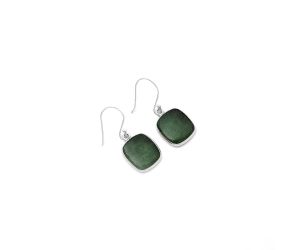 Natural Green Aventurine Earrings SDE64236 E-1001, 13x15 mm